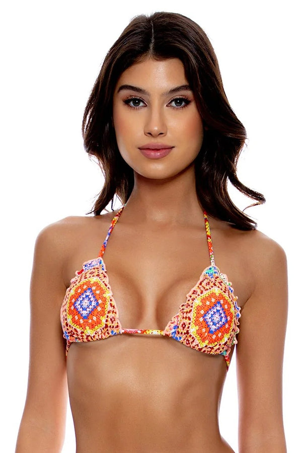 Luli Fama Retro Luli Wavy Triangle Top